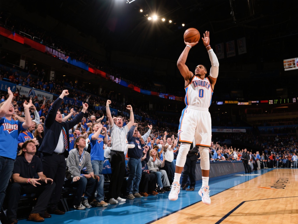 雷霆主场的球迷氛围成为了他们的又一优势。