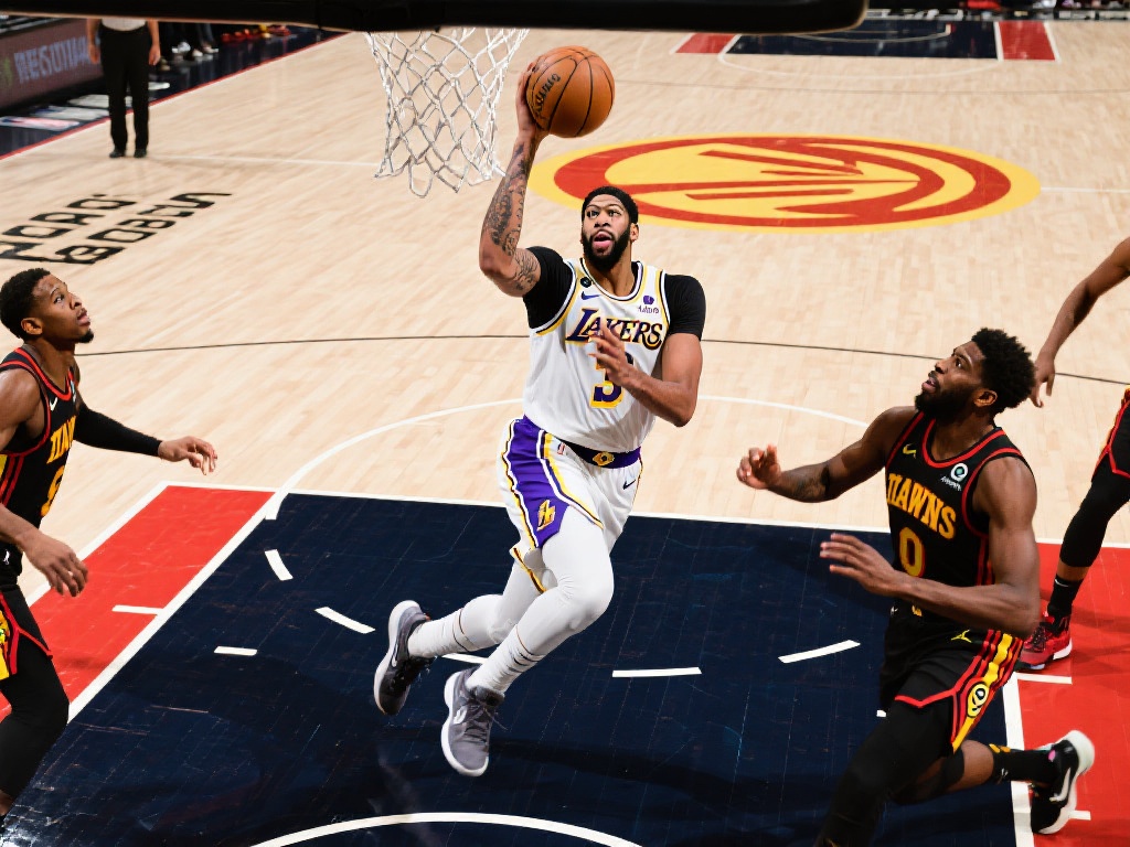 在比赛第四节的一次进攻中，浓眉展现了他作